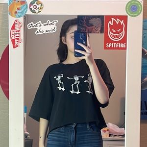 Skeleton Cropped Tee